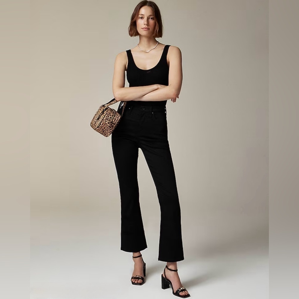 J. Crew Women’s Curvy Slim Jean In 2003 Super-Stretch CD132 Size 25 In Black NWT